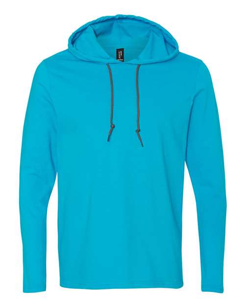 Unisex Softstyle® Lightweight Hooded Long Sleeve T-Shirt