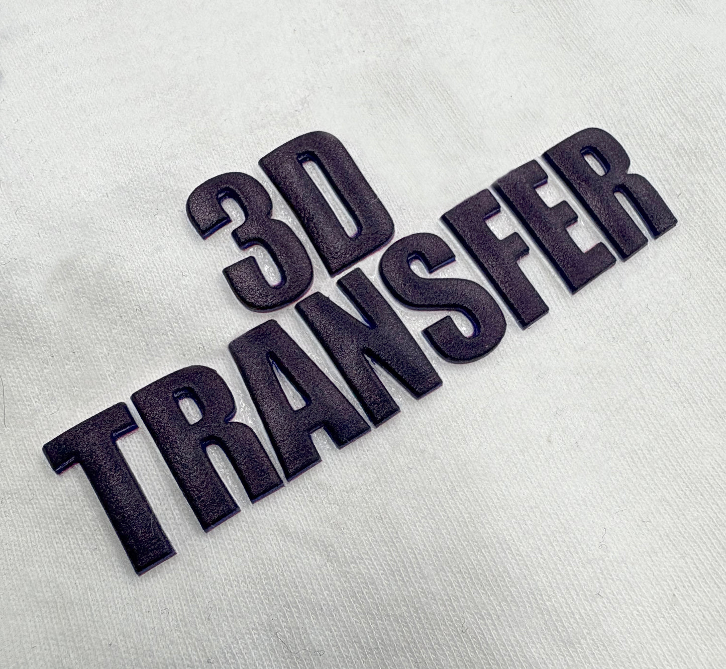 3D Raised Rubberized Transfer
