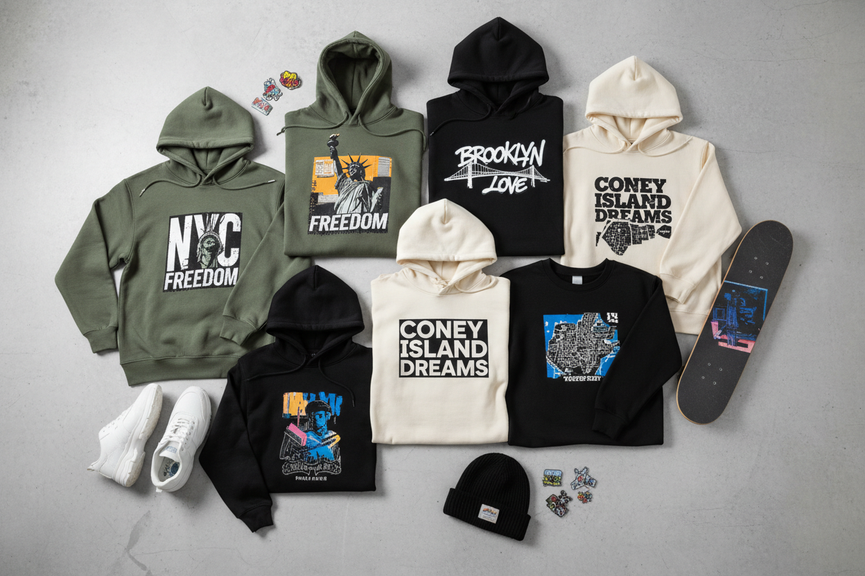 Custom Printed Hoodies & Sweatshirts – New York