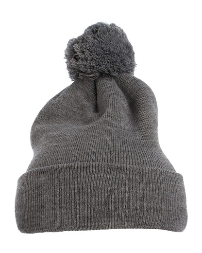 Pom-Pom Cuffed Knit Beanie