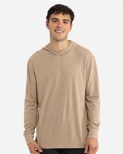 Unisex CVC Hoodie Long Sleeve Tee