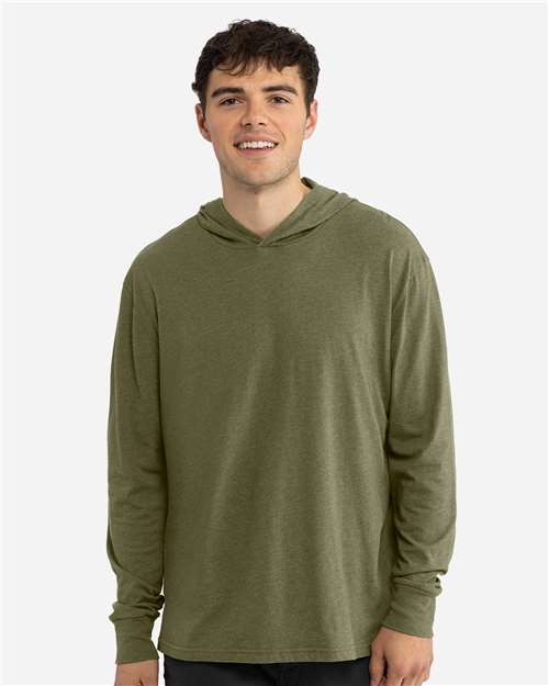 Unisex CVC Hoodie Long Sleeve Tee
