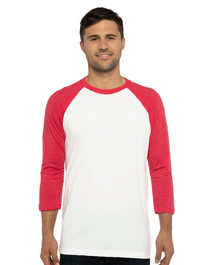 Unisex CVC Three-Quarter Sleeve Raglan Tee