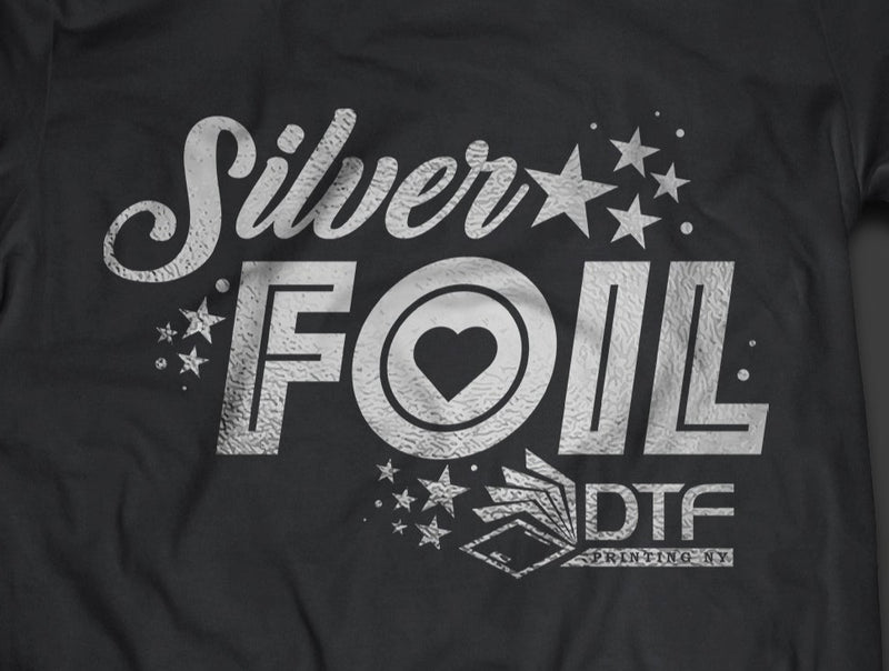 Gold and Silver Foil DTF