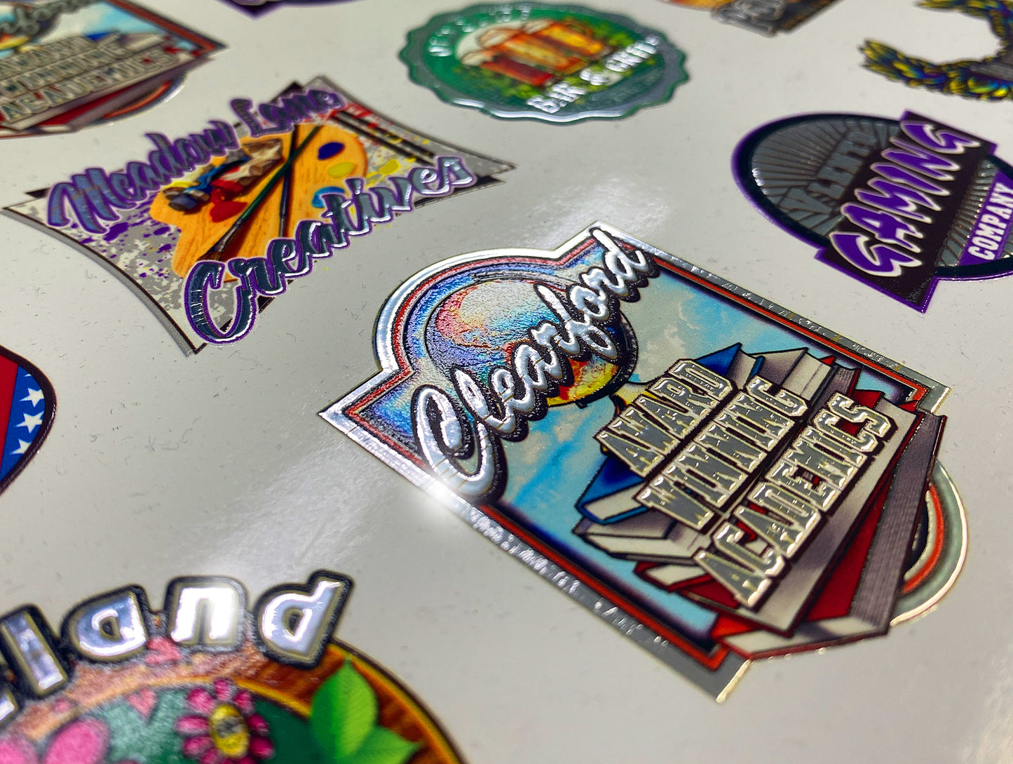 UV Transfers with Silver Foil *setup fee